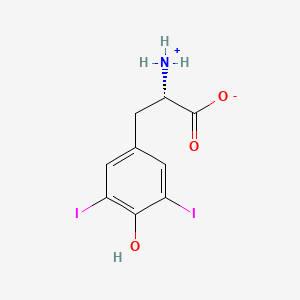 molecular formula C9H9I2NO3 B1670622 2-氨基-3-(4-羟基-3,5-二碘苯基)丙酸 CAS No. 66-02-4