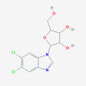molecular formula C12H12Cl2N2O4 B016707 5,6-Dichloro-1-beta-D-ribofuranosylbenzimidazole CAS No. 53-85-0