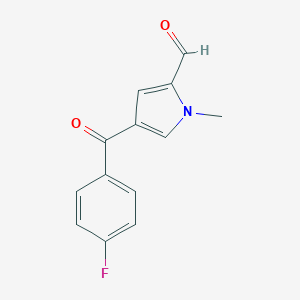 molecular formula C13H10FNO2 B167071 4-(4-fluorobenzoyl)-1-methyl-1H-pyrrole-2-carbaldehyde CAS No. 128843-61-8