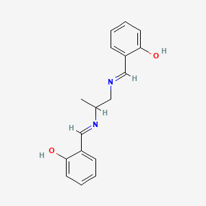 molecular formula C17H18N2O2 B1670759 N,N'-二水杨基-1,2-二氨基丙烷 CAS No. 94-91-7