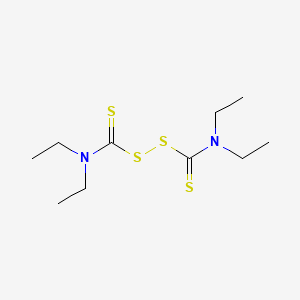 molecular formula C10H20N2S4<br>((C2H5)2NCS)2S2<br>C10H20N2S4 B1670777 双硫仑 CAS No. 97-77-8