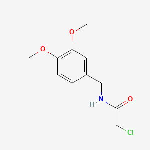 B1670797 2-chloro-N-(3,4-dimethoxybenzyl)acetamide CAS No. 65836-72-8
