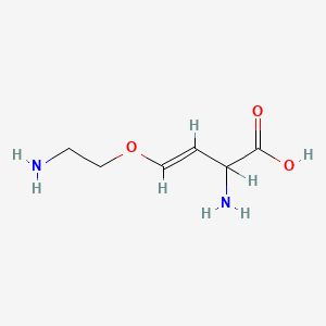 molecular formula C6H12N2O3 B1670804 3-Butenoic acid, 2-amino-4-(2-aminoethoxy)-, (3E)- CAS No. 69257-01-8