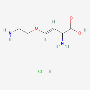 molecular formula C6H13ClN2O3 B1670805 3-Butenoic acid, 2-amino-4-(2-aminoethoxy)-, monohydrochloride, (E)-(+/-)- CAS No. 67010-42-8