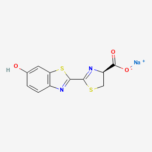 molecular formula C11H7N2NaO3S2 B1670818 Sodium (S)-2-(6-hydroxybenzo[d]thiazol-2-yl)-4,5-dihydrothiazole-4-carboxylate CAS No. 103404-75-7
