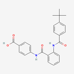 B1670820 4-({2-[(4-Tert-butylbenzoyl)amino]benzoyl}amino)benzoic acid CAS No. 832119-34-3