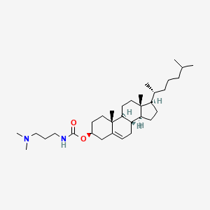 molecular formula C33H58N2O2 B1670836 胆固醇 3-二甲氨基丙基氨基甲酸酯 CAS No. 184582-91-0