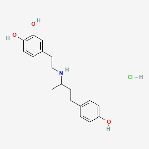 molecular formula C18H24ClNO3 B1670850 多巴酚丁胺盐酸盐 CAS No. 49745-95-1