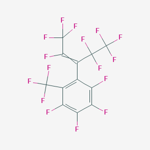 molecular formula C12F16 B167088 1,2,3,4-Tetrafluoro-5-(1,1,1,2,4,4,5,5,5-nonafluoropent-2-en-3-yl)-6-(trifluoromethyl)benzene CAS No. 129246-68-0