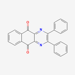 molecular formula C24H14N2O2 B1670915 2,3-二苯基苯并[g]喹喔啉-5,10-二酮 CAS No. 7029-89-2