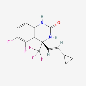 B1670916 (4S)-4-(2-Cyclopropyl-vinyl)-5,6-difluoro-4-trifluoromethyl-3,4-dihydro-1H-quinazolin-2-one CAS No. 214287-98-6
