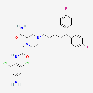 molecular formula C30H33Cl2F2N5O2 B1670937 德拉氟嗪 CAS No. 120770-34-5