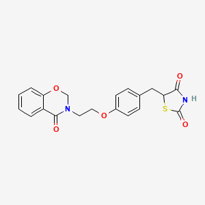 5-[[4-[2-(4-oxo-2H-1,3-benzoxazin-3-yl)ethoxy]phenyl]methyl]-1,3-thiazolidine-2,4-dione