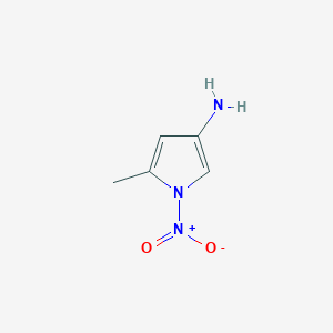 molecular formula C5H7N3O2 B167100 1-硝基-2-甲基-4-氨基吡咯 CAS No. 135325-54-1
