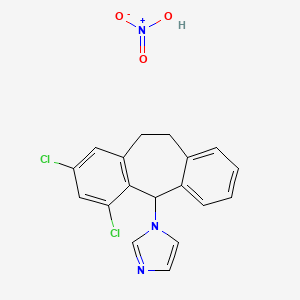 molecular formula C18H15Cl2N3O3 B1671036 硝酸益康唑 CAS No. 130104-32-4