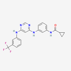 molecular formula C21H18F3N5O B1671137 EGFR 抑制剂 CAS No. 879127-07-8