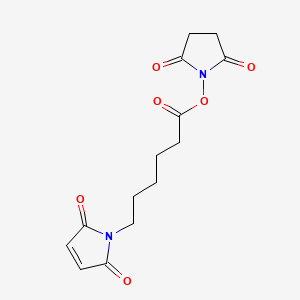 molecular formula C14H16N2O6 B1671203 2,5-dioxopyrrolidin-1-yl 6-(2,5-dioxo-2,5-dihydro-1H-pyrrol-1-yl)hexanoate CAS No. 55750-63-5