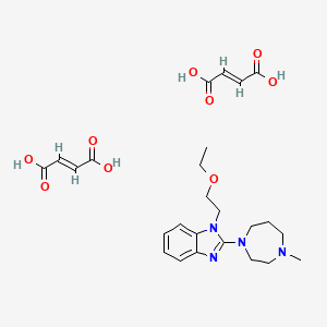 molecular formula C25H34N4O9 B1671212 依美斯汀二富马酸盐 CAS No. 87233-62-3
