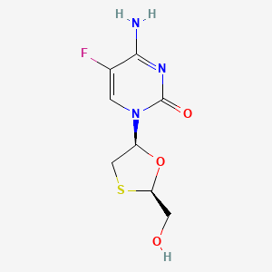 molecular formula C8H10FN3O3S B1671230 恩曲他滨 CAS No. 143491-57-0