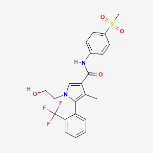 molecular formula C22H21F3N2O4S B1671244 依沙沙酮 CAS No. 1632006-28-0
