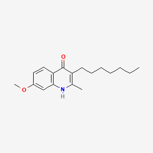 B1671275 3-Heptyl-4-hydroxy-7-methoxy-2-methylquinoline CAS No. 354155-51-4