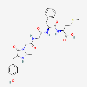 L-Methionine, N-(N-(N-((4-((4-hydroxyphenyl)methyl)-2-methyl-5-oxo-1-imidazolidinyl)acetyl)glycyl)-L-phenylalanyl)-