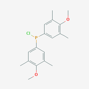 molecular formula C18H22ClO2P B167130 双(3,5-二甲基-4-甲氧苯基)氯膦 CAS No. 136802-85-2