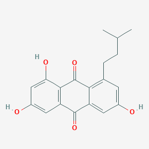 molecular formula C19H18O5 B167134 1,3,6-三羟基-8-(3-甲基丁基)蒽醌 CAS No. 135161-98-7