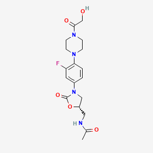 molecular formula C18H20FN4O5 B1671371 Eperezolid CAS No. 165800-04-4
