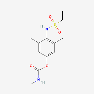 B1671388 Ethanesulfonamide, N-(2,6-dimethyl-4-(((methylamino)carbonyl)oxy)phenyl)- CAS No. 64748-21-6