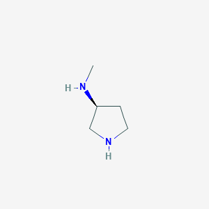 molecular formula C5H12N2 B167147 (3S)-(-)-3-(Methylamino)pyrrolidine CAS No. 139015-32-0