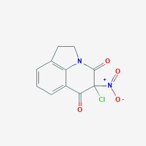 B167149 10-Chloro-10-nitro-1-azatricyclo[6.3.1.04,12]dodeca-4(12),5,7-triene-9,11-dione CAS No. 128099-82-1