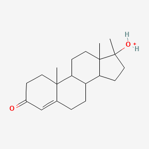 molecular formula C20H32O2 B1671495 (10,13,17-trimethyl-3-oxo-2,6,7,8,9,11,12,14,15,16-decahydro-1H-cyclopenta[a]phenanthren-17-yl)oxidanium CAS No. 132830-78-5