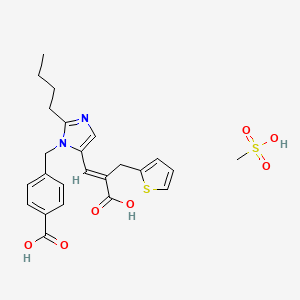 molecular formula C24H28N2O7S2 B1671556 依普罗沙坦甲磺酸盐 CAS No. 144143-96-4
