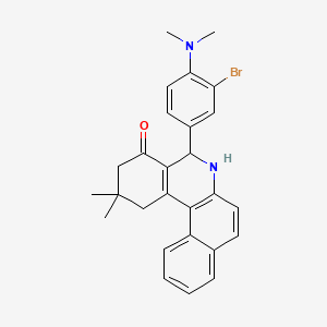 B1671598 5-[3-bromo-4-(dimethylamino)phenyl]-2,2-dimethyl-2,3,5,6-tetrahydrobenzo[a]phenanthridin-4(1H)-one CAS No. 311795-38-7