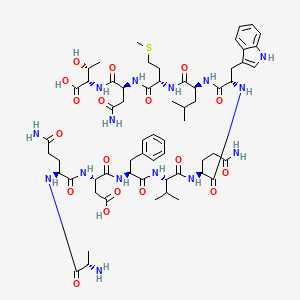 molecular formula C61H89N15O18S B1671599 H-Ala-gln-asp-phe-val-gln-trp-leu-met-asn-thr-OH CAS No. 64790-15-4