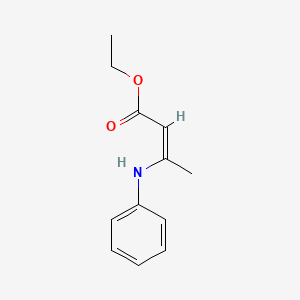 molecular formula C15H15NO2 B1671631 乙基 3-苯胺基巴豆酸酯 CAS No. 6287-35-0