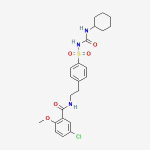 molecular formula C23H28ClN3O5S B1671678 格列吡嗪 CAS No. 10238-21-8
