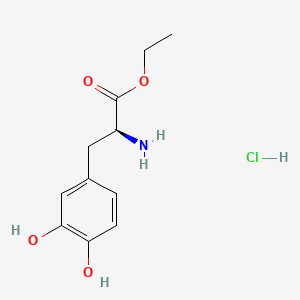 molecular formula C11H16ClNO4 B1671701 盐酸（2S）-2-氨基-3-(3,4-二羟基苯基)丙酸乙酯 CAS No. 39740-30-2