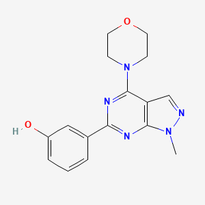 molecular formula C16H17N5O2 B1671768 3-(4-Morpholino-1-methyl-1H-pyrazolo[3,4-d]pyrimidine-6-yl)phenol CAS No. 1198357-79-7