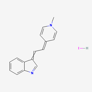 B1671811 4-[(E)-2-(1H-Indol-3-YL)-vinyl]-1-methyl-pyridinium; iodide CAS No. 36098-33-6
