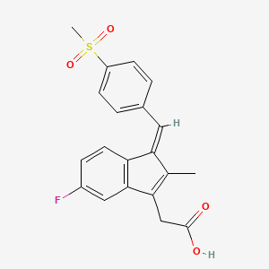B1671835 (Z)-5-Fluoro-2-methyl-1-[p-(methylsulfonyl)benzylidene]indene-3-acetic acid CAS No. 59864-04-9