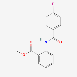 molecular formula C15H12FNO3 B1671837 2-[(4-氟苯甲酰)氨基]苯甲酸甲酯 CAS No. 75541-83-2