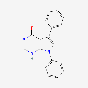 molecular formula C18H13N3O B1671845 5,7-二苯基-7H-吡咯并[2,3-d]嘧啶-4-醇 CAS No. 287177-12-2
