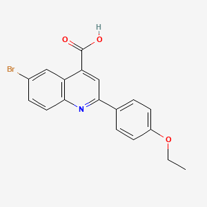 molecular formula C18H14BrNO3 B1671849 6-溴-2-(4-乙氧苯基)喹啉-4-羧酸 CAS No. 351001-28-0