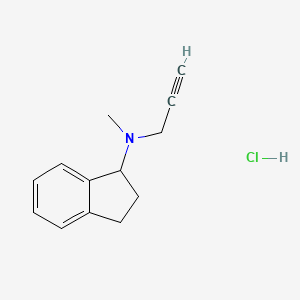 B1671861 N-Methyl-N-2-propynyl-1-indanamine hydrochloride CAS No. 1506-17-8