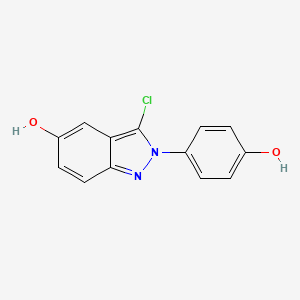 B1671865 3-chloro-2-(4-hydroxyphenyl)-2H-indazol-5-ol CAS No. 848142-62-1