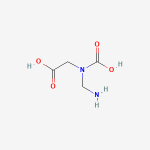 molecular formula C4H8N2O4 B1671902 Glycine, N-(aminomethyl)-N-carboxy- CAS No. 125677-10-3