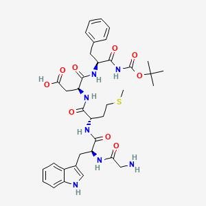 B1671903 tertiary-Butyloxycarbonyl-glycyl-tryptophyl-methionyl-aspartyl-phenylalaninamide CAS No. 5915-71-9