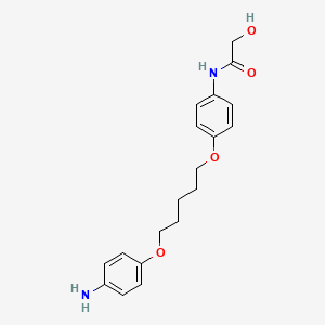 B1671912 Glycolanilide, 4'-(5-(p-aminophenoxy)pentyloxy)- CAS No. 102009-04-1